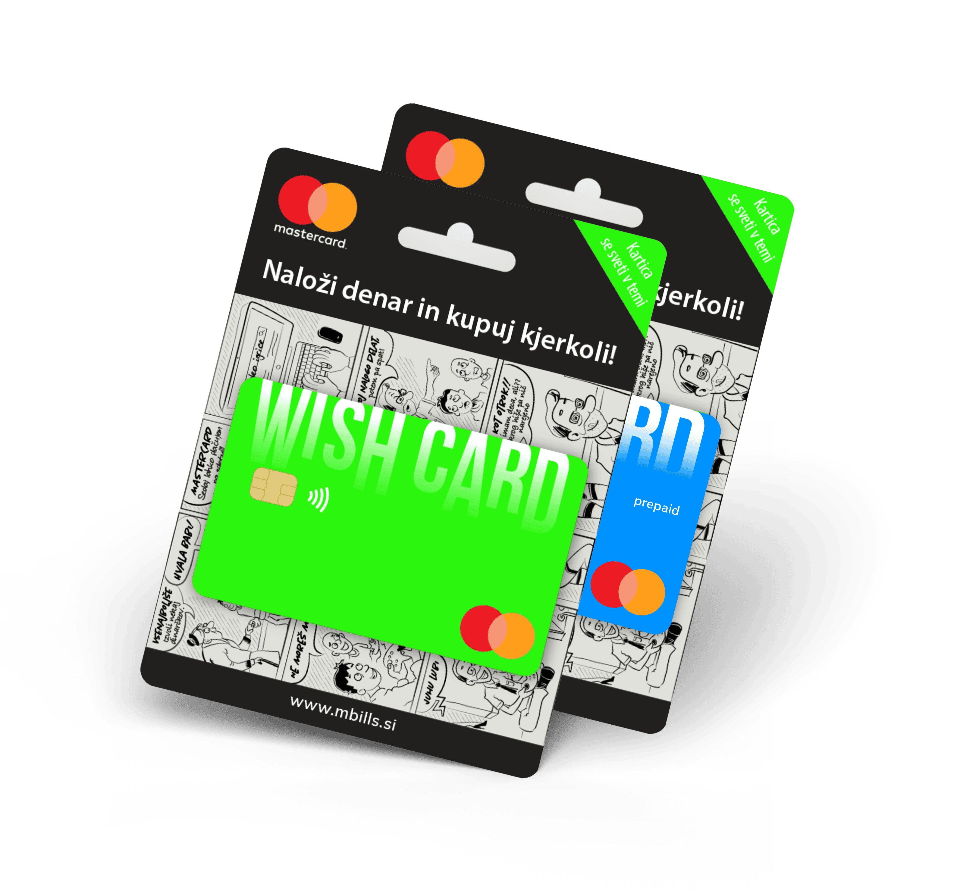 Wish + Vibe — comic packaging, glow-in-the-dark