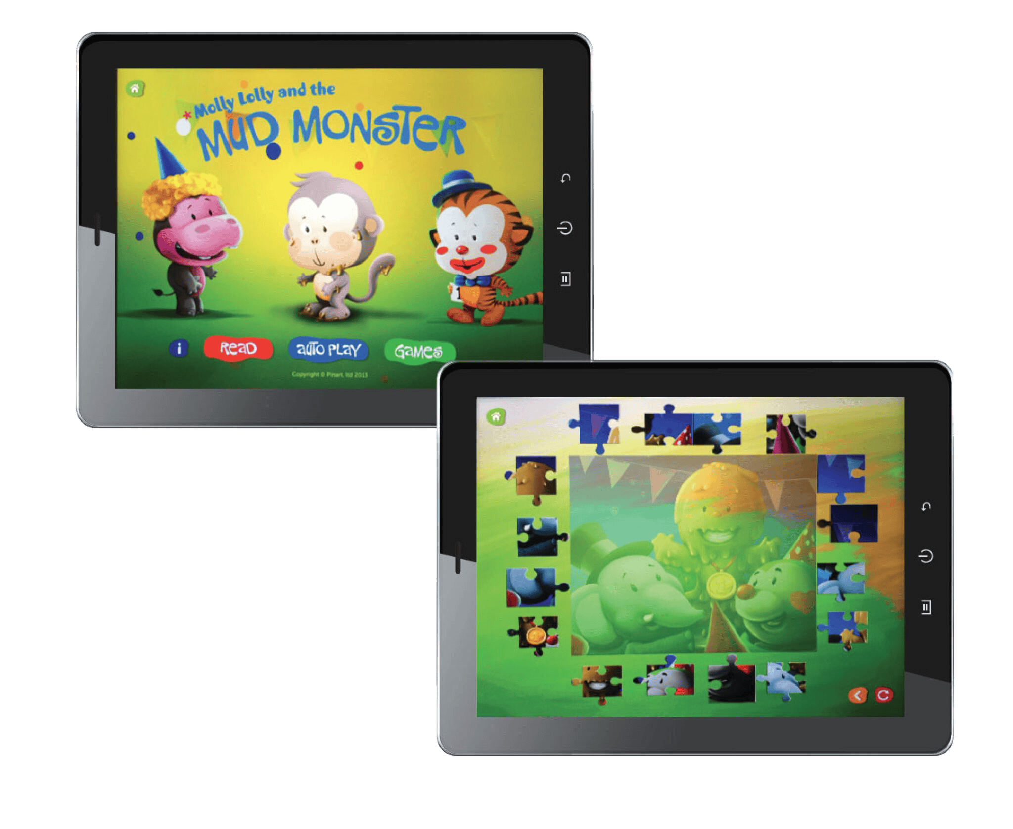 Mud Monster digital book with games