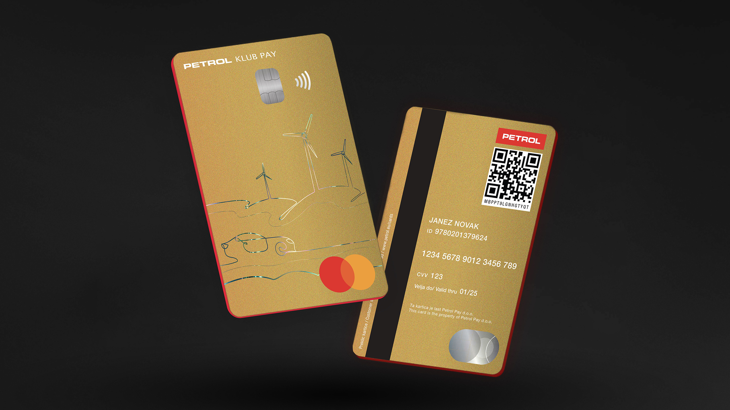 Petrol Pay — horizontal card presentation